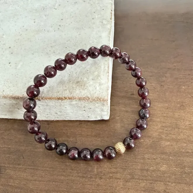 Armband Granatstein weinrot