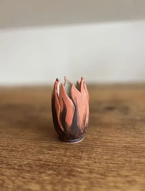 Keramikvase Element Feuer